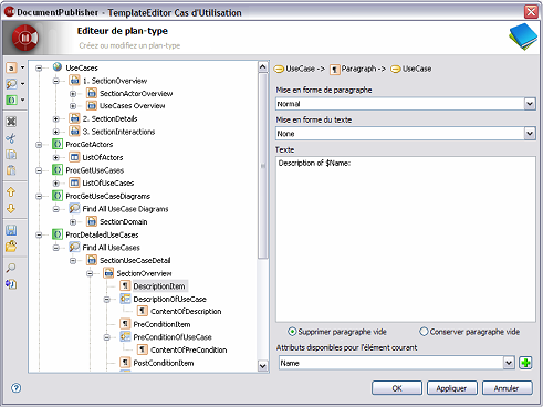 Modelio Document Publisher document template editor
