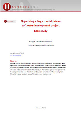White paper Organizing large model-driven development
