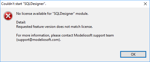 license error 13 module