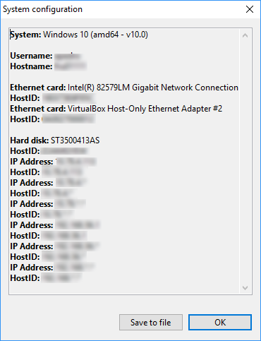 license system configuration