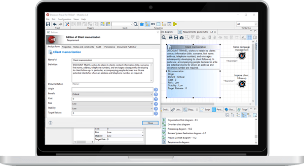 requirement management in Modelio