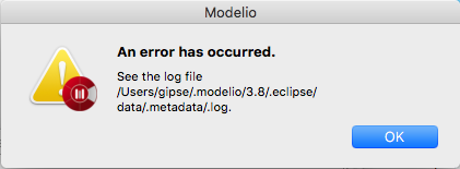 modelio high sierra error