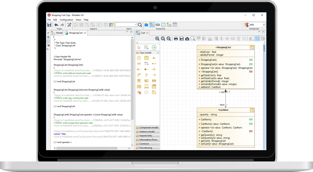 screen modelio sd cpp