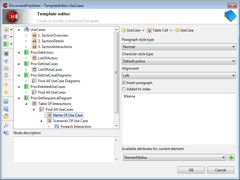 Documentpublisher advanced template editor template editor