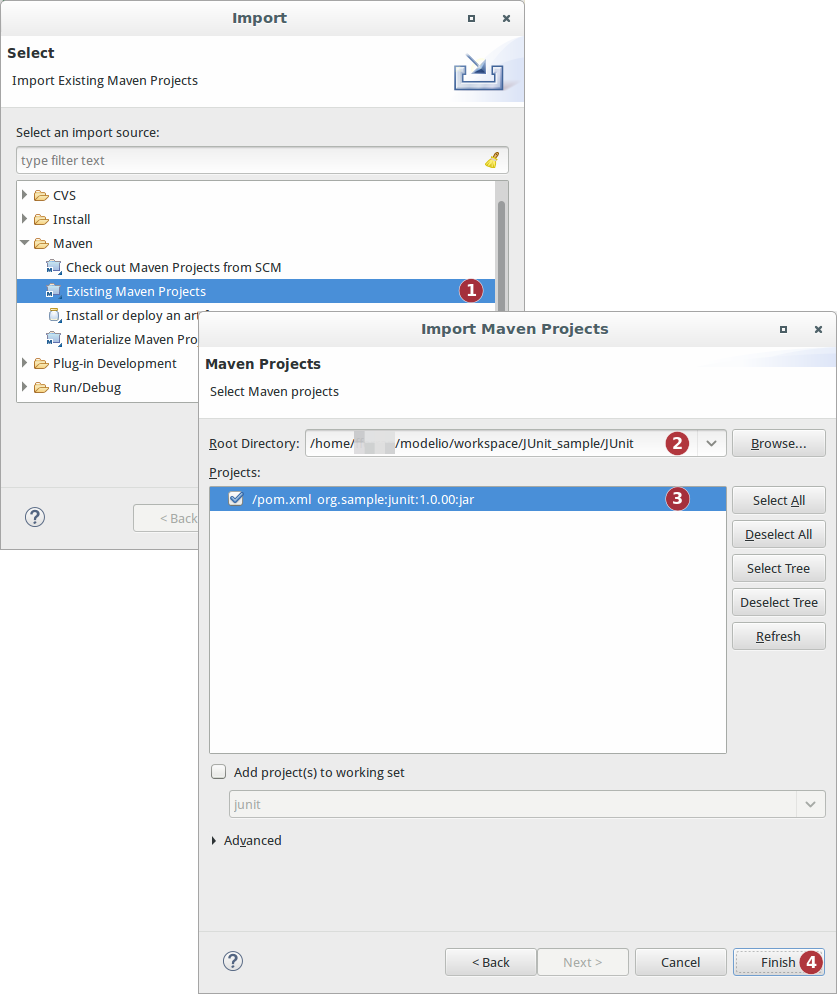 Debugging import project module Eclipse importMavenProject