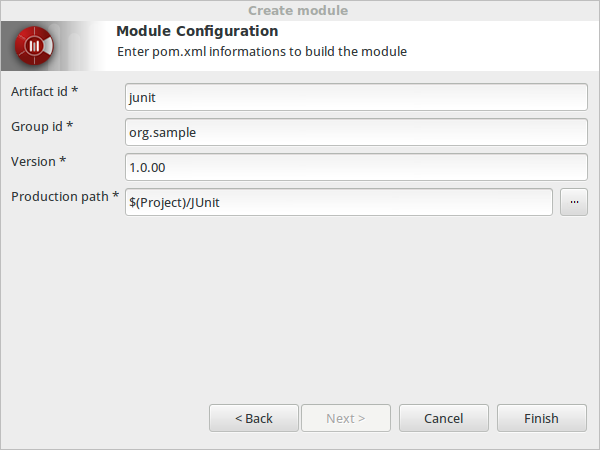 Junit dev tutorial create project JUnit Modelio3.4 create module ws module configuration
