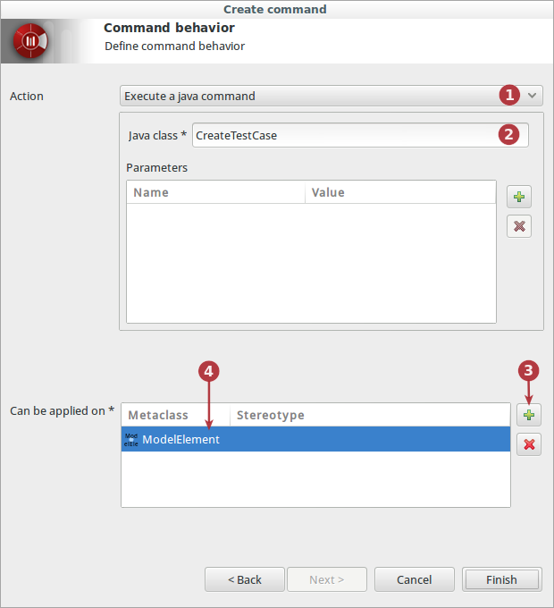 Junit dev module commands JUnit CreateTestCase command