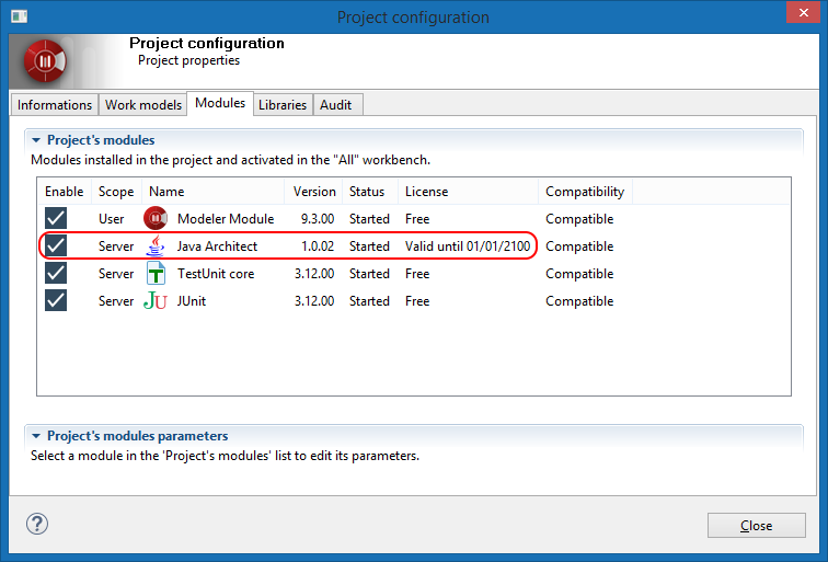 java architect module