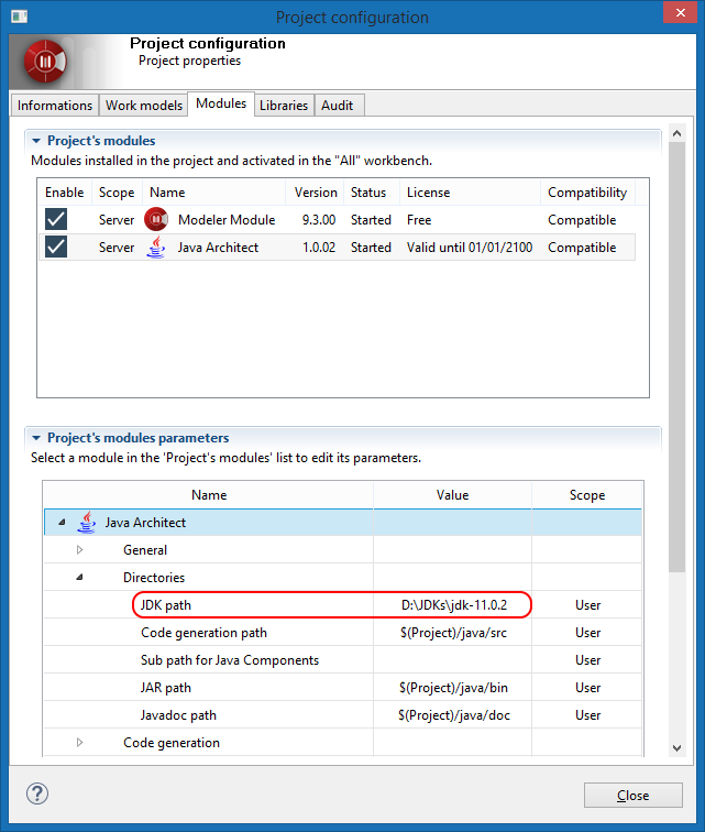 jdk path 11