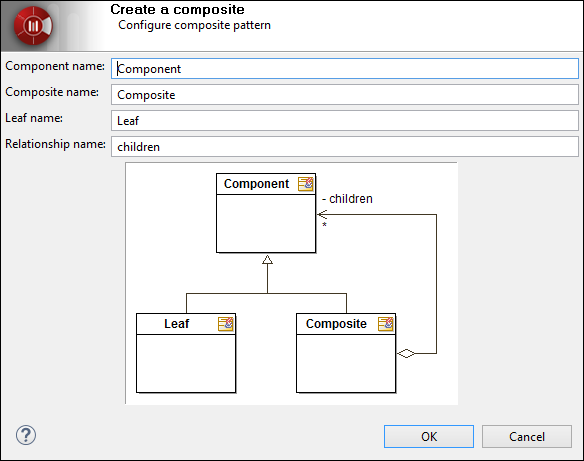 Composite Pattern Dialog - Create