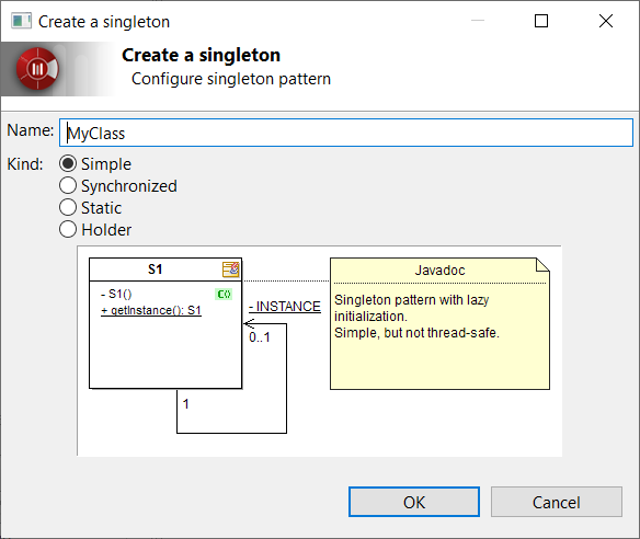Singleton Pattern Dialog - Transform