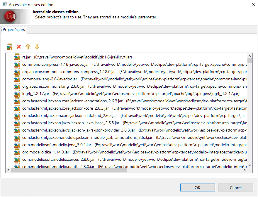 Reverse classpath dialog
